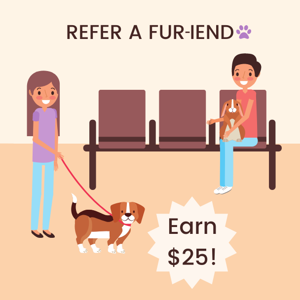 Refer a Fur-end graphic